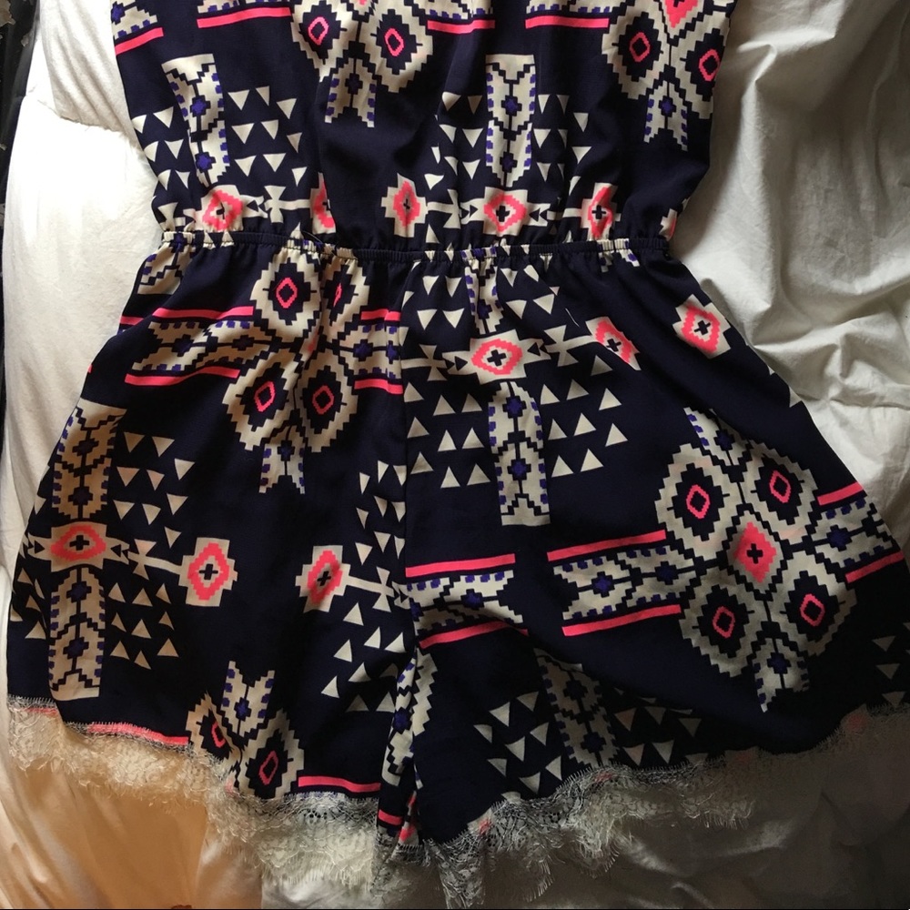 Tribal print romper